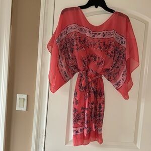 BCBGMAXAZRIA PEACH FLOWER DRESS SIZE XXS